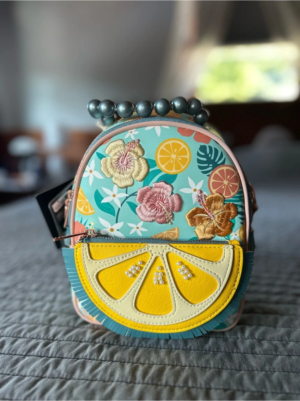 Loungefly Floral Citrus Mini Backpack